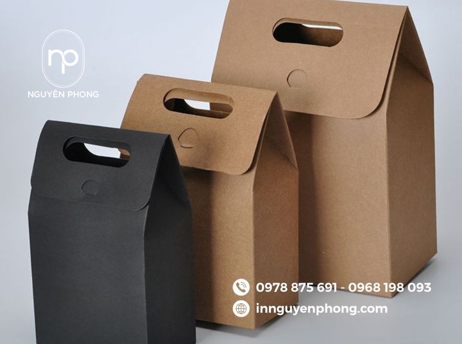 Túi giấy có quai xách đựng bò khô